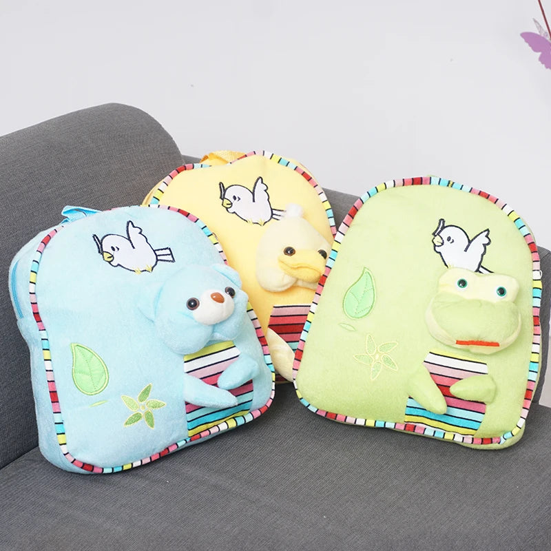 3D Cartoon Plush Kids Backpack Animal Schoolbag for Boys and Girls