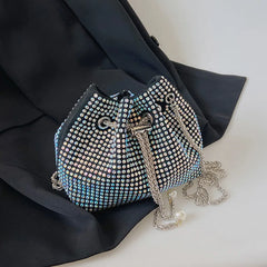 Women's Diamond Bucket Mini Bag Ins Chain Messenger Bag