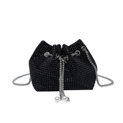 Women's Diamond Bucket Mini Bag Ins Chain Messenger Bag