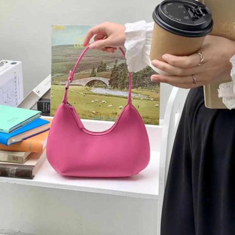 Versatile Underarm Crescent Bag for Women