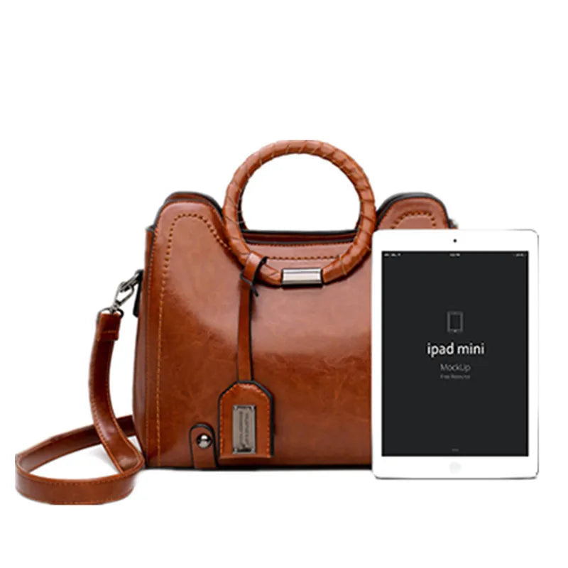 Vintage PU Leather Shoulder Hand Bag Ladies Casual Crossbody Purses