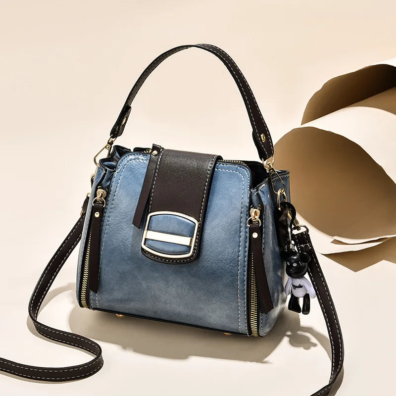 Vintage Leather Shoulder Bag Daily Casual Crossbody Purse