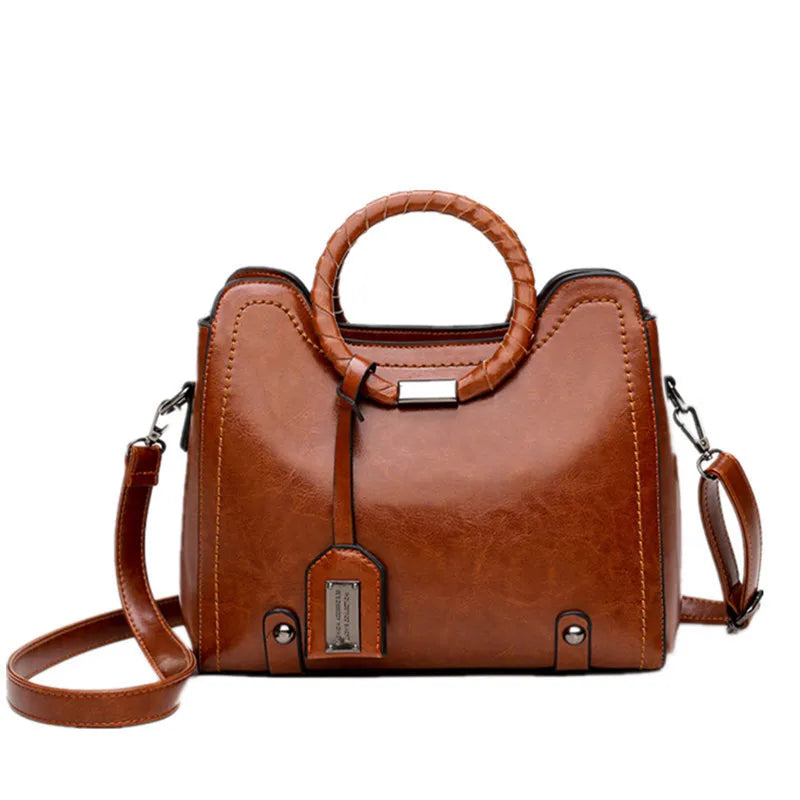 Vintage PU Leather Shoulder Hand Bag Ladies Casual Crossbody Purses