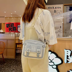 Embroidered Women's Small Phone Bag Japanese College Style Messenger Bag
