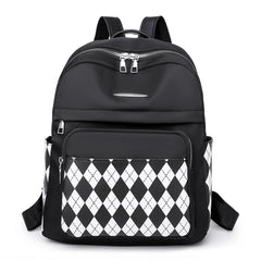 Women's Shoulder Bag Diamond Pattern College School Backpack