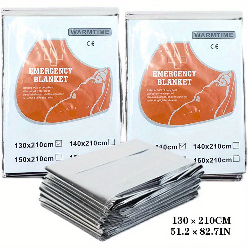 Portable Thermal Emergency Blanket for Outdoor Protection