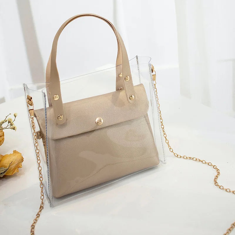 2022 PVC Jelly Bag Women Mini Transparent Shoulder Handbag