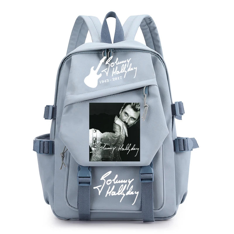 2022Johnny Hallyday lightweight nylon backpack