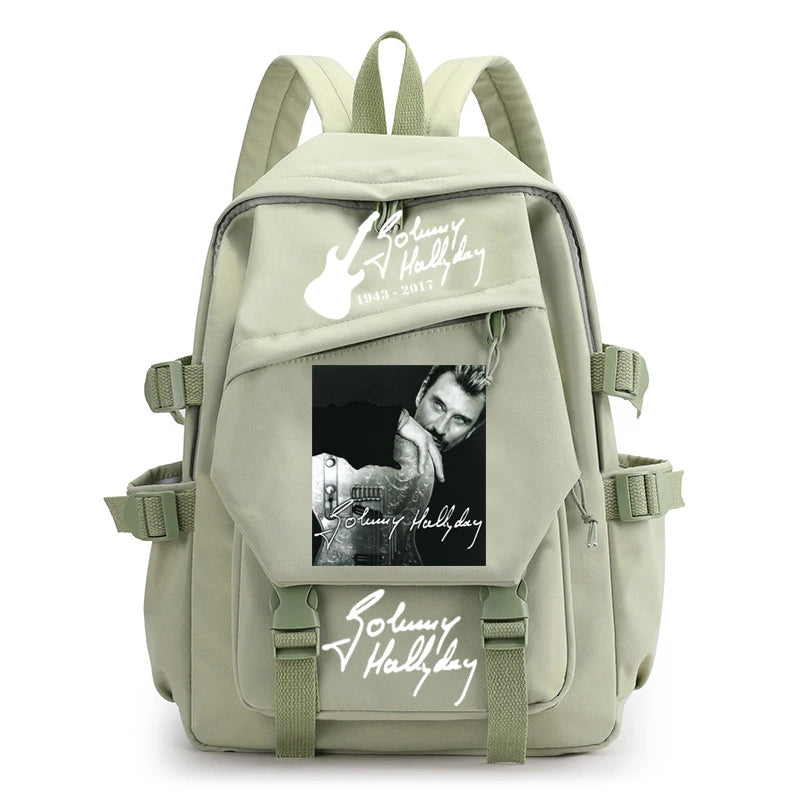 2022Johnny Hallyday lightweight nylon backpack