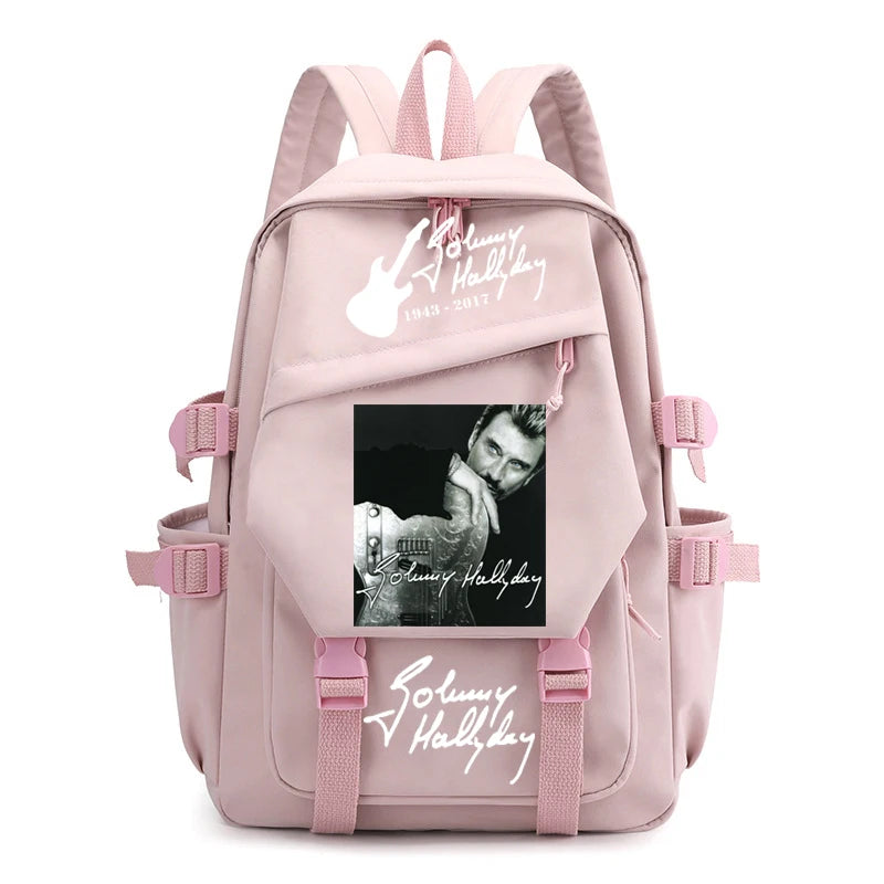 2022Johnny Hallyday lightweight nylon backpack
