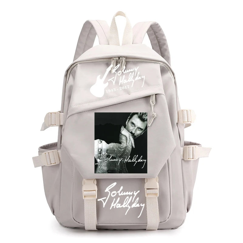 2022Johnny Hallyday lightweight nylon backpack