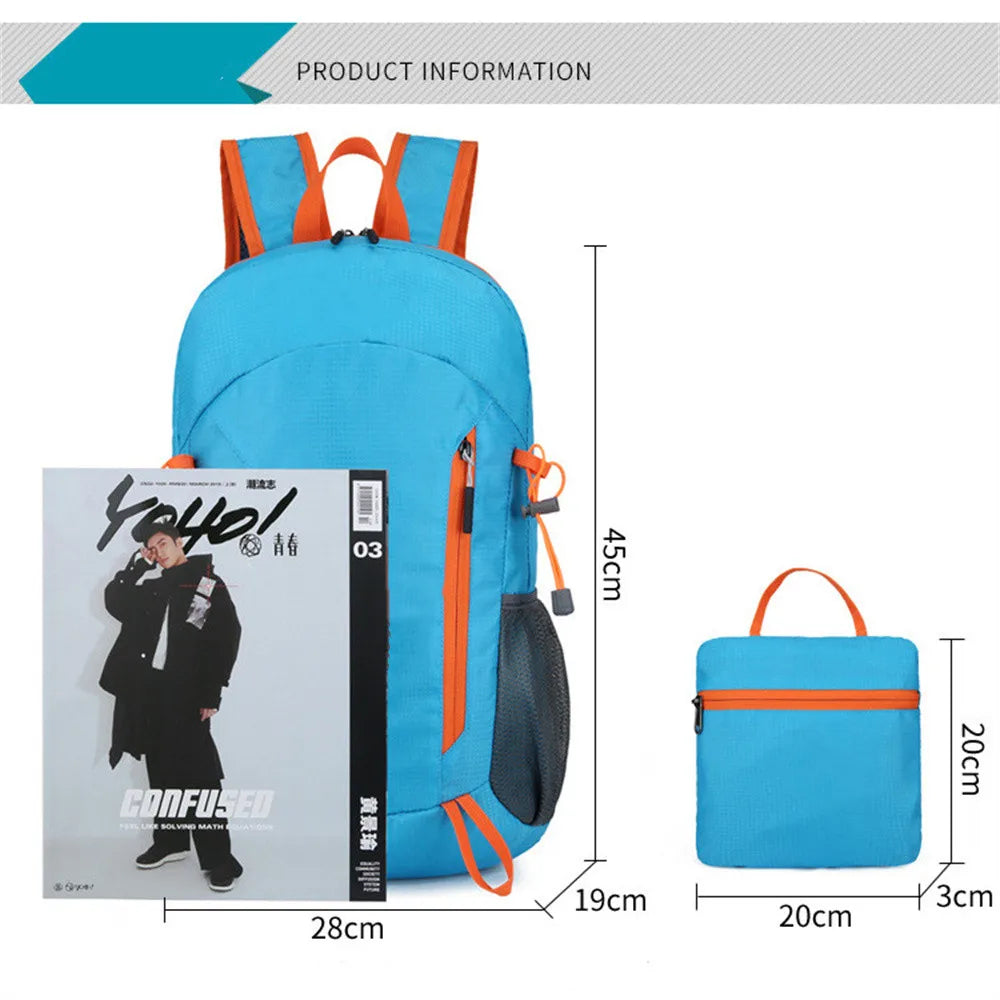 22L Foldable Backpack Portable Men Mountaineering Bag Ultralight