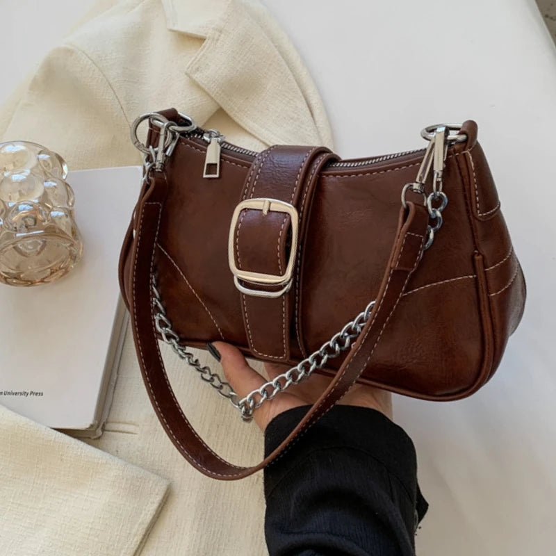 2022 Retro Chain Shoulder Bag Crossbody Underarm Bag