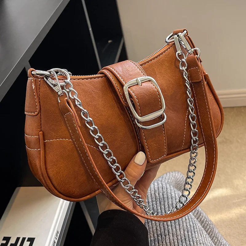 2022 Retro Chain Shoulder Bag Crossbody Underarm Bag