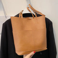 2022 Women's Vintage Shoulder Bag Large Capacity Bucket Bag