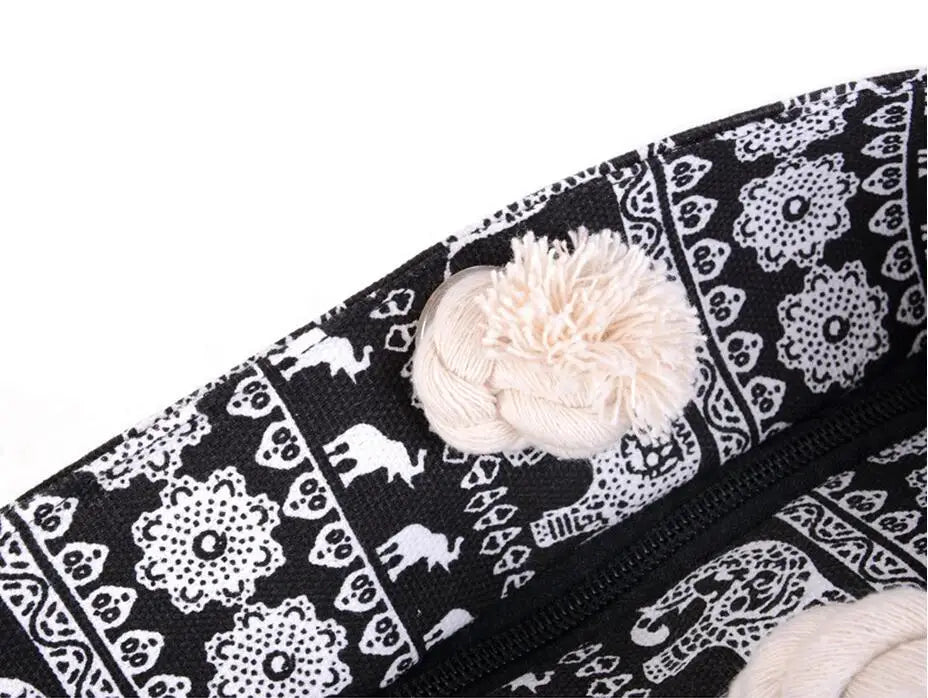 Animal Elephant Canvas Tote Bag Women's Handbag