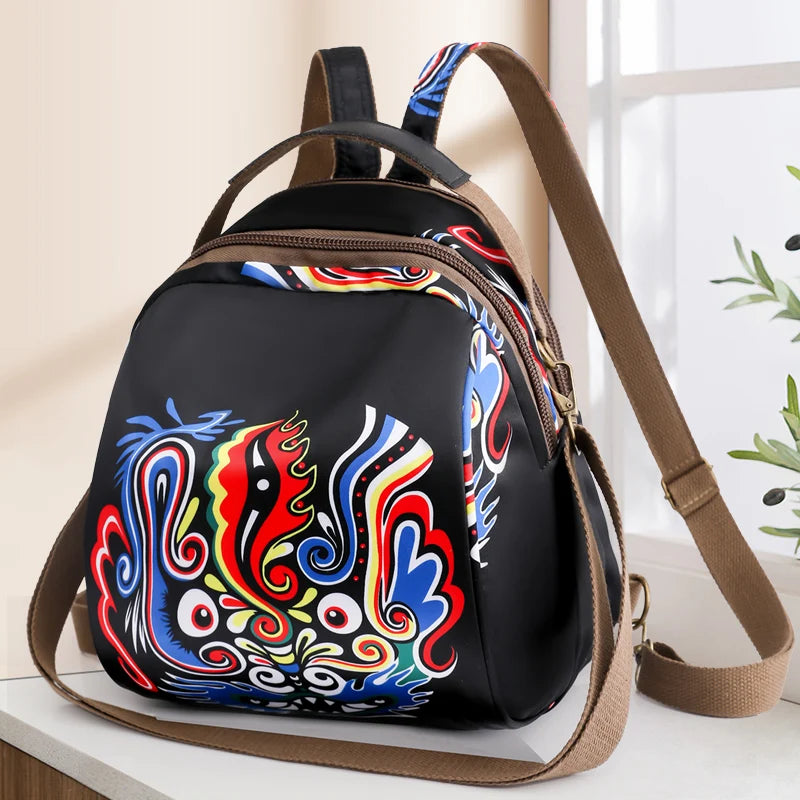 Anti Theft Women Backpack Durable Oxford School Bag