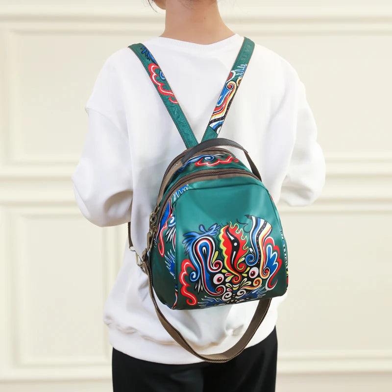 Anti Theft Women Backpack Durable Oxford School Bag