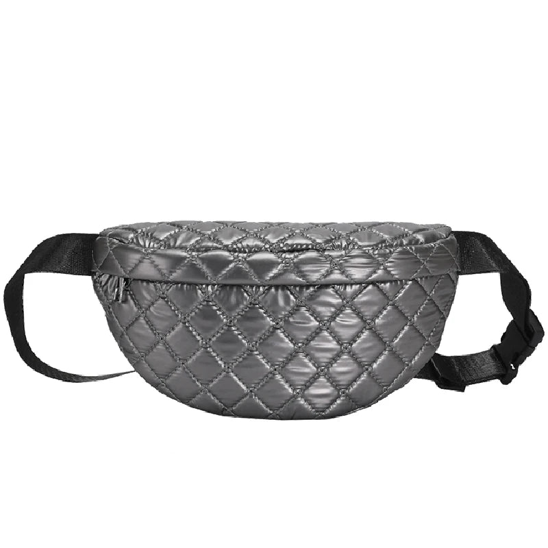 Women's Down Waist Pack Crossbody Bag for Winter Shopping