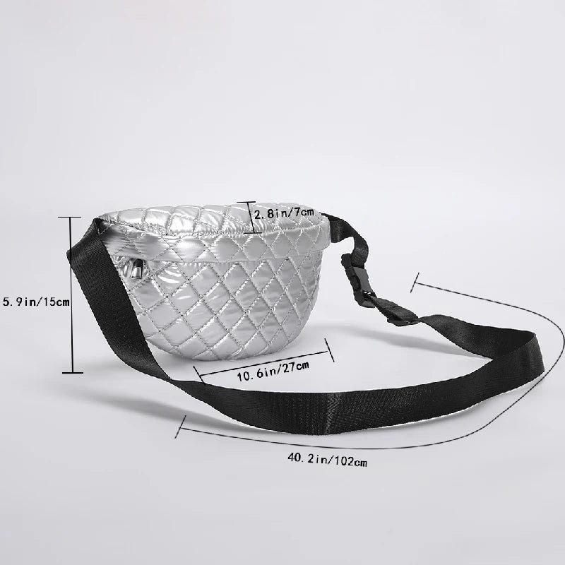 Women's Down Waist Pack Crossbody Bag for Winter Shopping