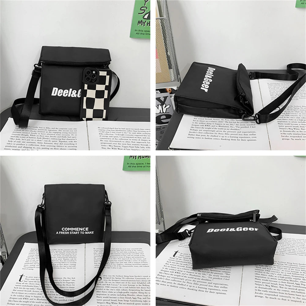 Small Women's Shoulder Bag Letter High Oxford Cloth Women Messenger