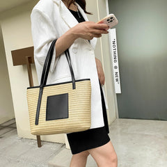 Beach Basket Summer Bag Straw Bag Beach Bags Big Rattan Shoulder Bags