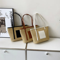 Beach Basket Summer Bag Straw Bag Beach Bags Big Rattan Shoulder Bags