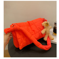 Quilted Fluffy Padded Bags Crossbody Bags For Women Shoulder Bag