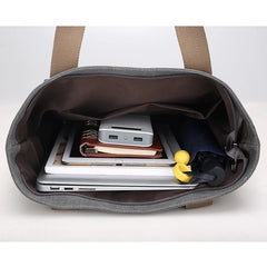 Canvas Tote Handbag Women Shoulder Bag Zipper Eco Shopping Bag