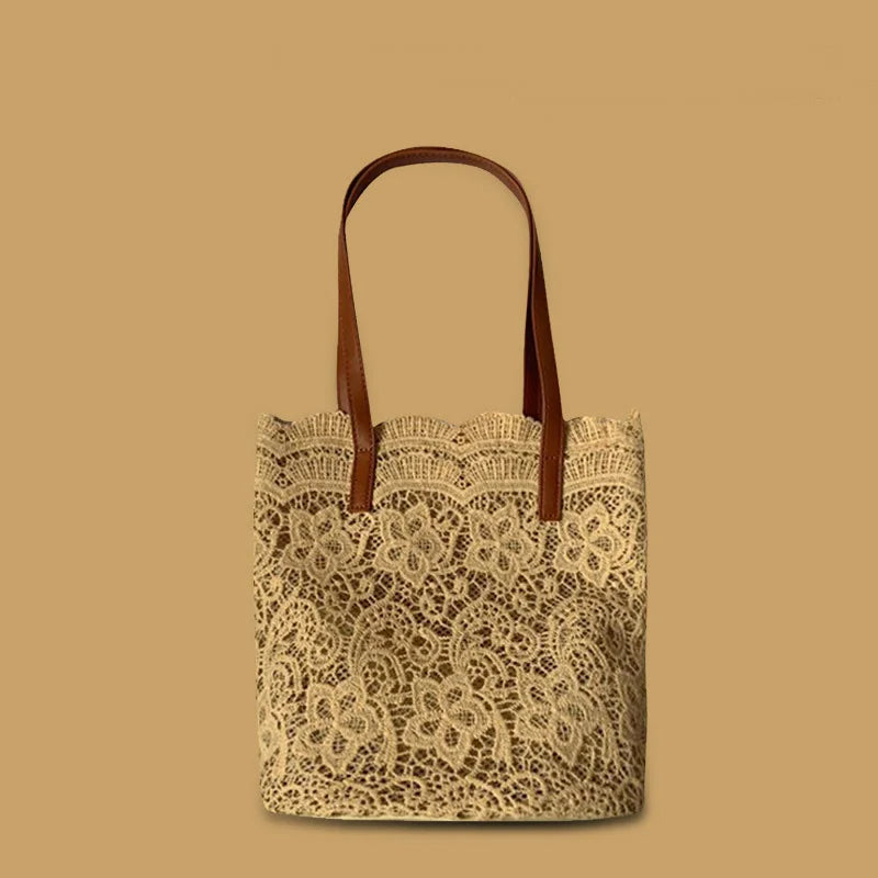 Bohe Summer Big Lace Handbag Beach Wedding Bridal Party Bag Women's Shoulder Bag