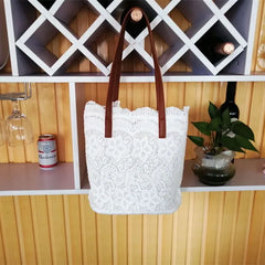 Bohe Summer Big Lace Handbag Beach Wedding Bridal Party Bag Women's Shoulder Bag