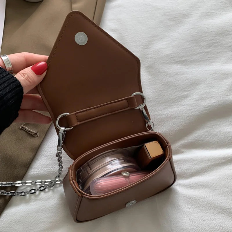 Pink Orange Mini Handbag Small Totes Shoulder Bags Lady Chain Crossbody Bags
