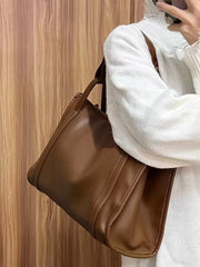 Soft PU Tote Bag for Women, Letter Shoulder Bags Shopper Purses