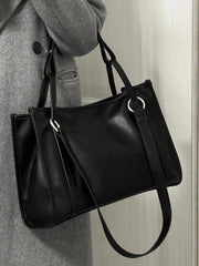 Soft PU Tote Bag for Women, Letter Shoulder Bags Shopper Purses