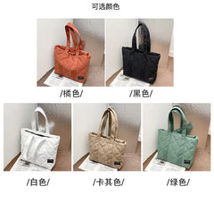 Canvas Shopper Shoulder Bag Women Soft Cotton Totes Bag Single Shoulder Handbag