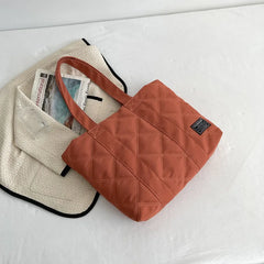 Canvas Shopper Shoulder Bag Women Soft Cotton Totes Bag Single Shoulder Handbag