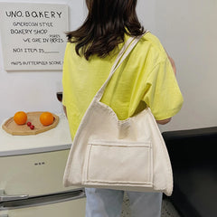 Fashionable Canvas Handbag Large Capacity Top Handle Shoulder Bag