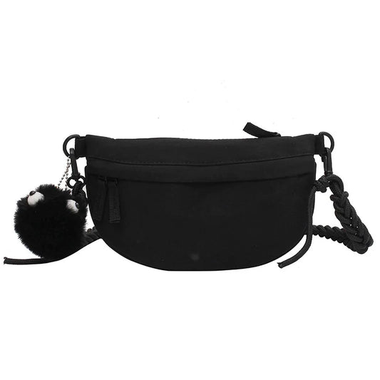 Solid Pendant Shoulder Bag for Women Crossbody Bag