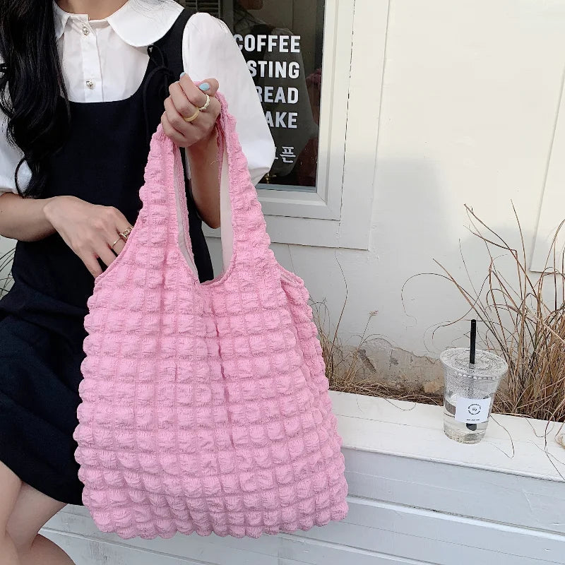 Cloud Bubble Flower Shoulder Bag Vest Bag Female Student Handbag