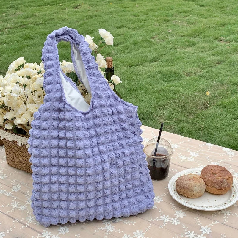 Cloud Bubble Flower Shoulder Bag Vest Bag Female Student Handbag