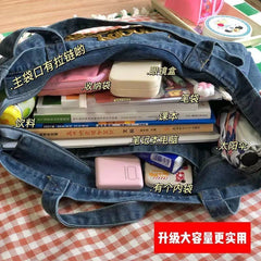 Denim Canvas Bags For Women Hamble Tote Bag Big Capacity Handbags