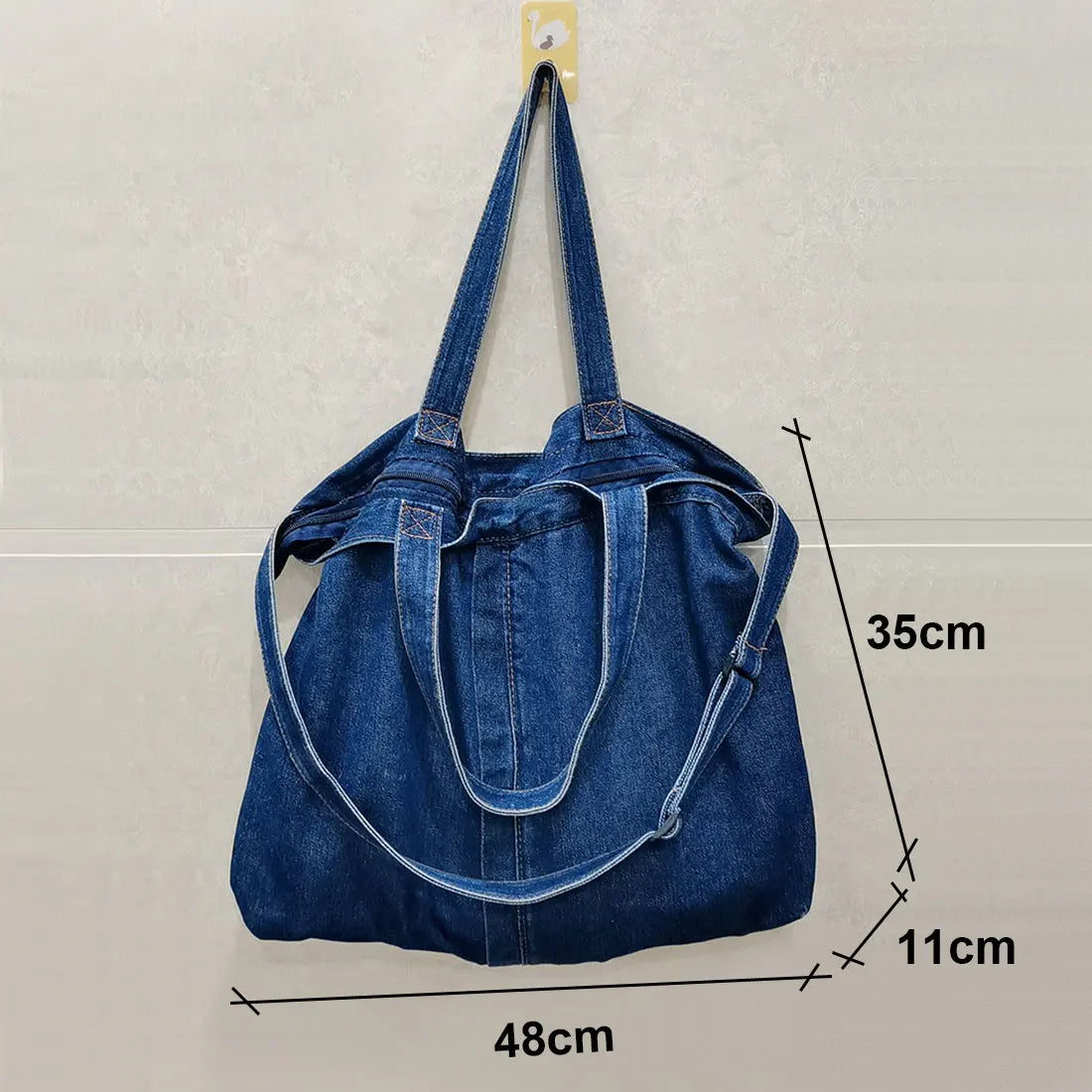 Denim Shoulder Bags for Women Casual Jeans Handbags Large Shopping Bags Tote