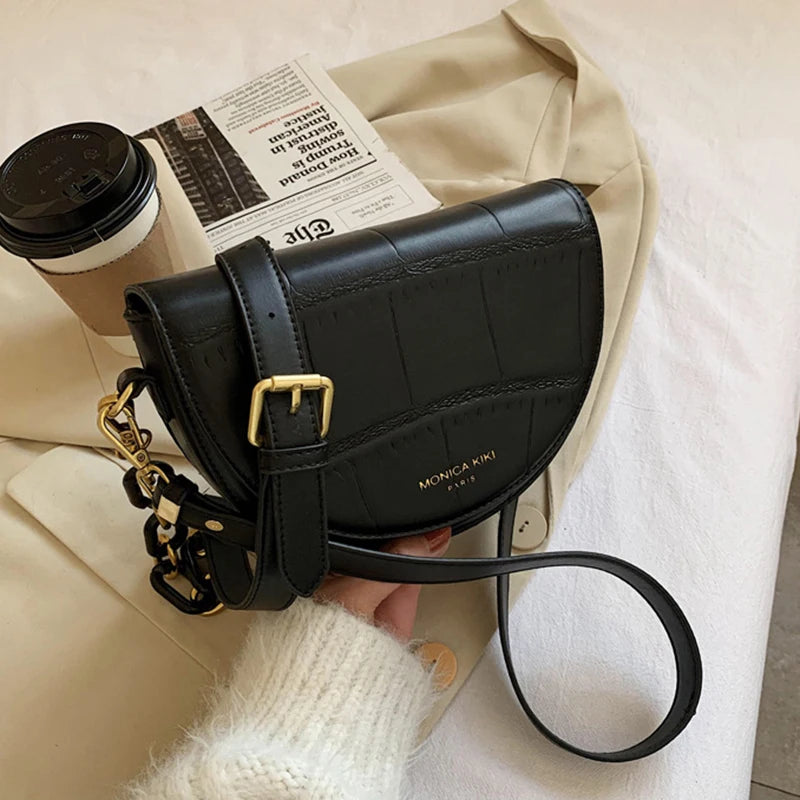 Vintage Brown Crossbody Bag for Women Flap Handbags