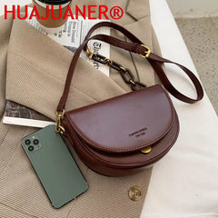 Vintage Brown Crossbody Bag for Women Flap Handbags