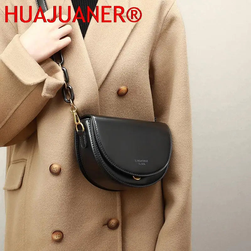 Vintage Brown Crossbody Bag for Women Flap Handbags