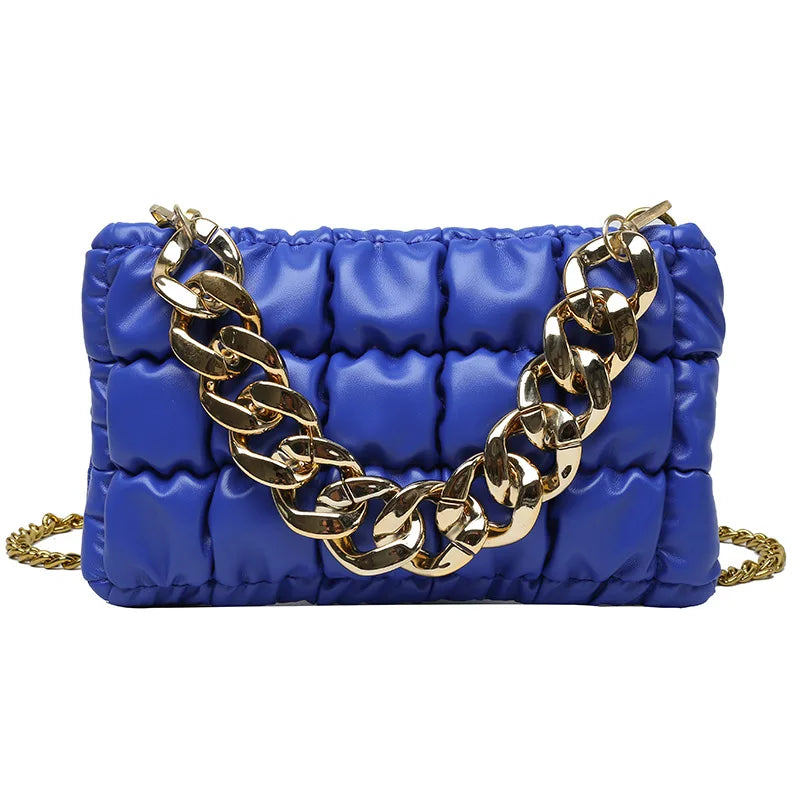 Women's Chain Shoulder Bag Soft Tote Crossbody Handbags