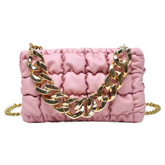 Women's Chain Shoulder Bag Soft Tote Crossbody Handbags