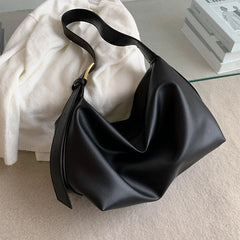 Vintage PU Leather Shoulder Bags For Women Large Capacity Pack Soft