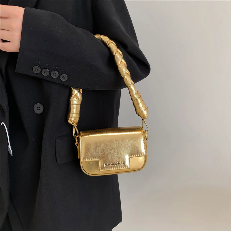 Women Pink Small Handbag Evening Clutch Mini Messenger Bags Chain Shoulder Bags