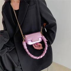 Women Pink Small Handbag Evening Clutch Mini Messenger Bags Chain Shoulder Bags